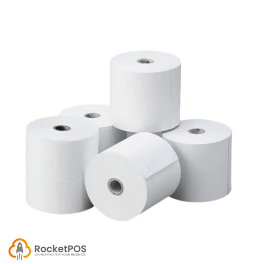 Box of 50 Thermal Paper Rolls for POS Printers - 80mm x 80mm Size